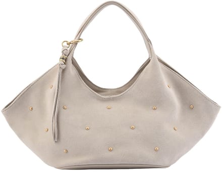 FREDsBRUDER Leren schoudertas The Beaded Shoulder Bag Creamy Cream crème