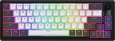HATOR Skyfall Pro Wireless 65 toetsenbord Gamen USB + RF Wireless + Bluetooth QWERTY Amerikaans Engels Zwart, Grijs