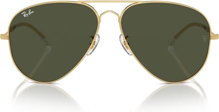 Unisex Aviator Zonnebril Pilotenvorm Goud Groen Glas 58mm