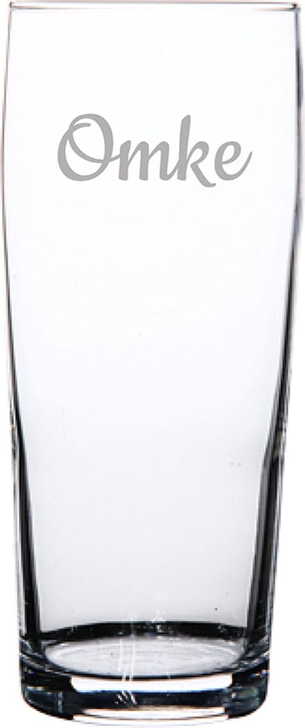 Gegraveerde bierfluitje 19cl Omke