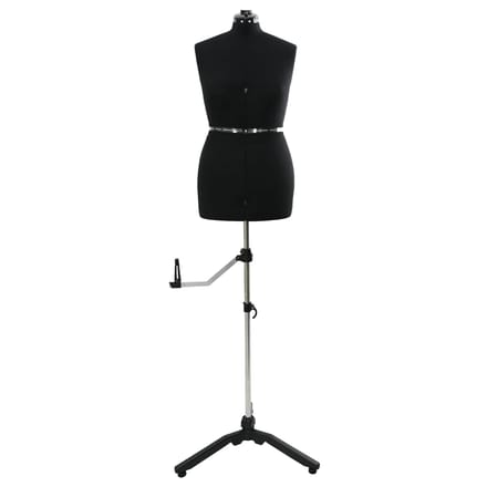 Mannequin de couture réglable pour femme Velours Noir