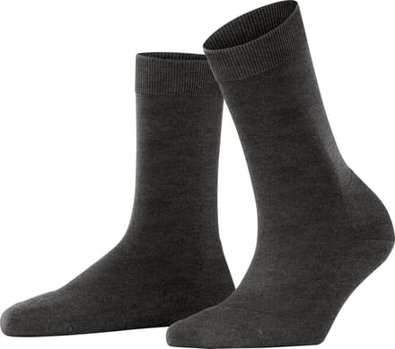 FALKE ClimaWool eenkleurig wol lyocell sokken dames grijs - maat 41-42