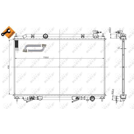 Radiator, motorkoeling NRF 56089