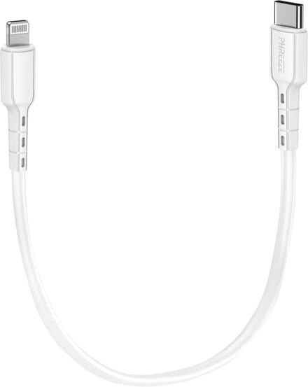 Snellader kabel geschikt voor iPhone 14, 13, 12, 11, x, pro, max, plus - Kabeltje usb C - Kort 30cm - Phreeze