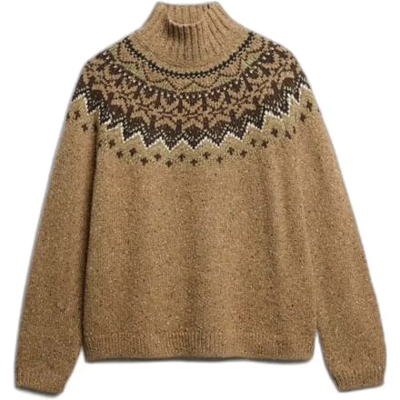 Superdry - Fairisle trui met hoge hals - Dames - Sweaters