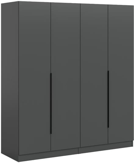 xonox.home Kopenhagen kledingkastcombinatie (B/H/D: 160x180x52 cm) in antraciet