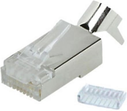 RJ45 krimp connector (STP) voor CAT6a/7/7a netwerkkabel (vast/flexibel) - per stuk (2-delig)