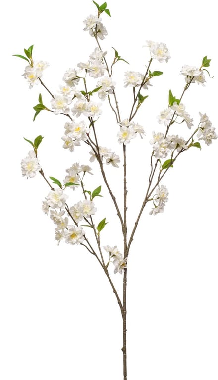 Emerald - Kunstbloem Kersenbloesem tros 120cm wit - Kunstplant voor binnen