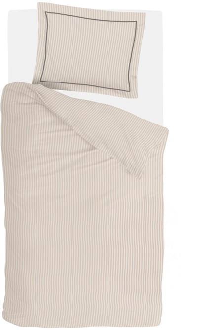 Walra Dekbedovertrek Subtile Stripes - 140x220 - 100% Katoen - Zand