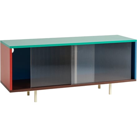 HAY Colour Cabinet M - multi - floor - met glazen deuren