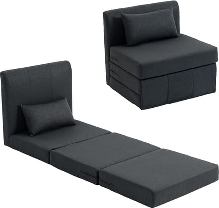 HOMCOM Vloerstoel-Polyester, schuim-80L x 75B x 74H cm-Donkergrijs