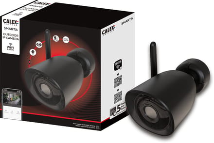 Calex Beveiligingscamera voor Buiten - Wifi IP Camera 2K - Slimme Beveiligingscamera 2K - Zwart