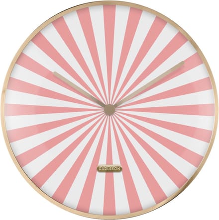 Karlsson Wandklok Candy Swirl Dome - Roze - Ø40cm - Wandklok Modern