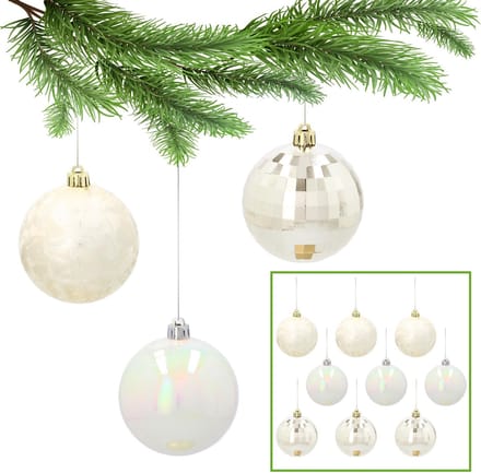Gouden kerstballen, set van plastic kerstballen, kerstboom ornamenten 8cm, 9 stuks