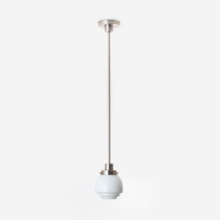 Hanglamp Gispen Vlak 20's Matnikkel - Art Deco Trade