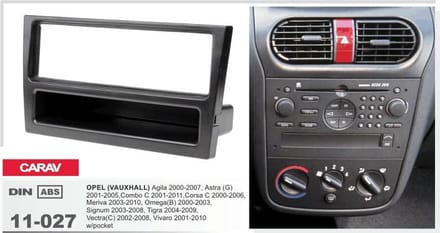 1din autoradio frame Opel combo c
