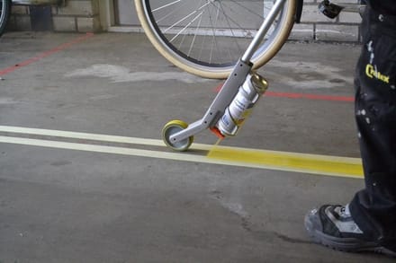 Kadeem markeerwagen PVC pistool met 1 wiel