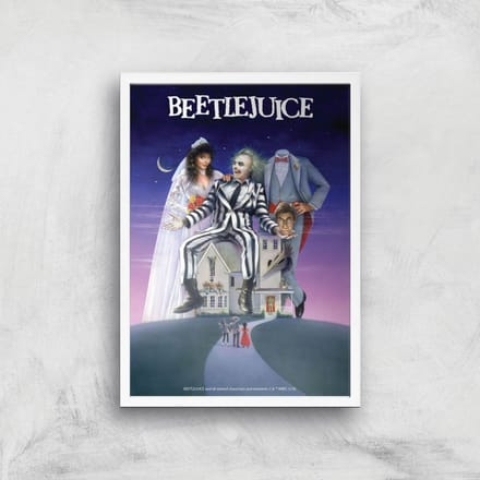 Beetlejuice Giclee Art Print - A2 - White Frame