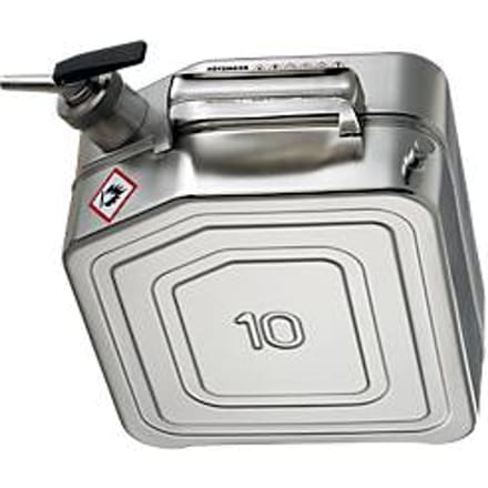 Veiligheidsjerrycan van rvs, 10 l, B 130 x D 280 x H 380 mm