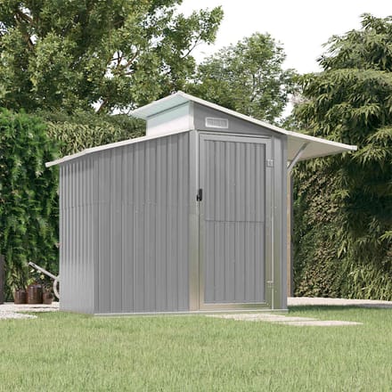 vidaXL - Tuinschuur - 270x130x208,5 - cm - gegalvaniseerd - staal - grijs