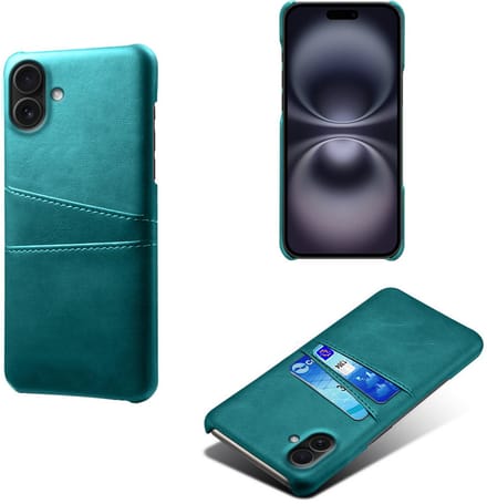 Backcover met Opbergvakjes + PMMA Screenprotector voor iPhone 17 _ Groen
