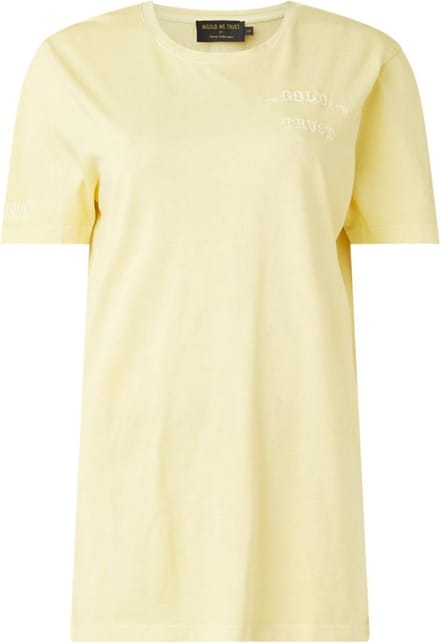 In Gold We Trust The Pusha T-shirt met logoprint - Geel - Maat S