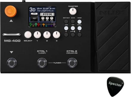 MG-400 | NUX Multi-Effects gitaar/basversterkermodeller en multi-effect met USB-opname-interface Met Specter Plectrum