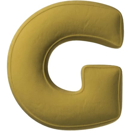 Kussen letter g Yellow Tipi Posh Velvet
