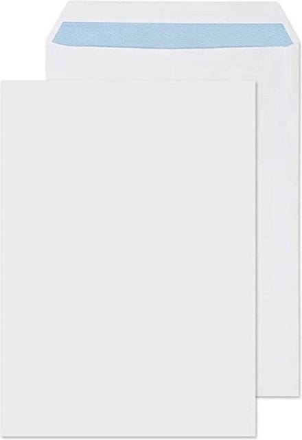 A4 Enveloppen – Hoge Kwaliteit – Met Plakstrip – 229 x 324 mm – Wit – 50 Stuks