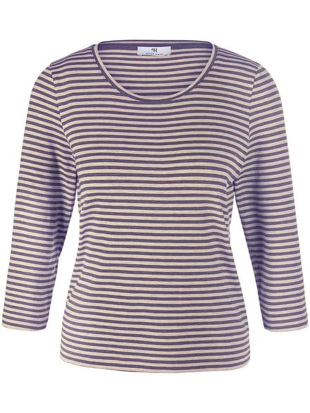 Shirt ronde hals en 3/4-mouwen Van Peter Hahn paars