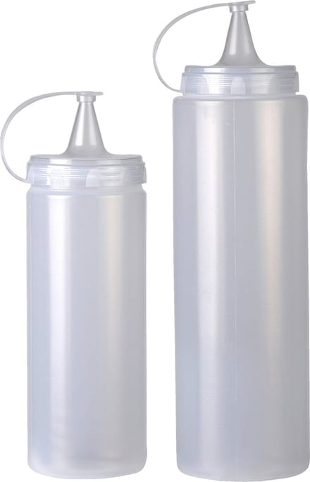 Urban Living doseerflessen/sausflessen - set 2x - met schenktuit - 400 en 700 ml