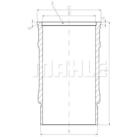 Voering, cilinderkop MAHLE 001 LW 00143 001