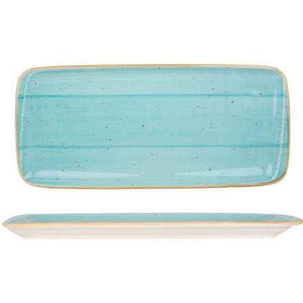 Bonna Serveerschaal - Aqua - Porselein - 34x16 cm - set van 2