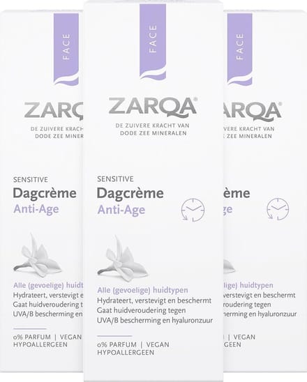 Zarqa - Anti-Age Dagcrème - 3 x 50 ml - Voordeelverpakking
