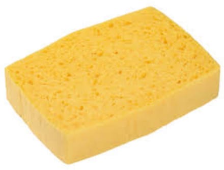 Spons 16x9x3,5cm Geel