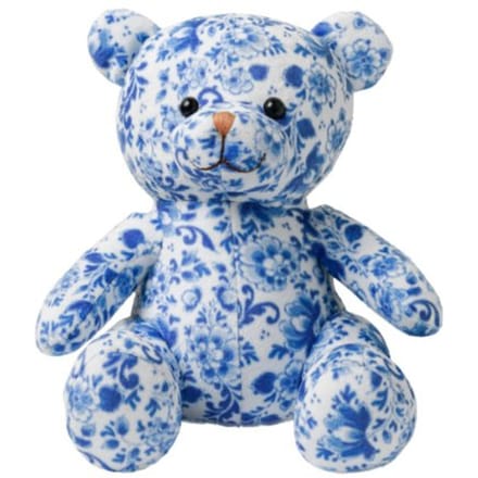 Heinen delfts blauw teddybeer groot