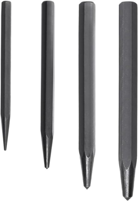 62215 Center Punch Kit, 4-delige center punch tool set voor metaal