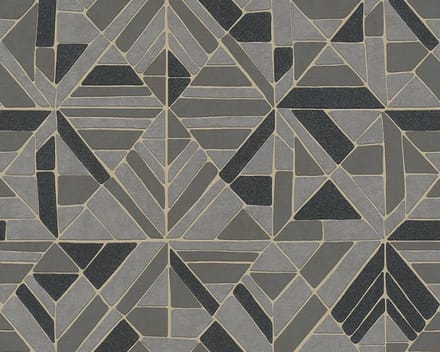 RETRO MOZAIEK BEHANG - Goud Grijs Zwart - AS Creation Pop Style