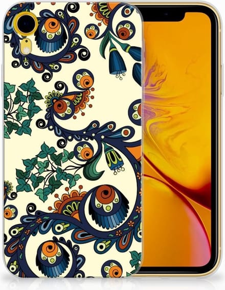 Siliconen Hoesje Apple iPhone Xr Barok Flower