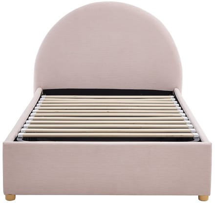 Vente-unique Bed met opbergruimte fluweel roze 90 x 190 cm