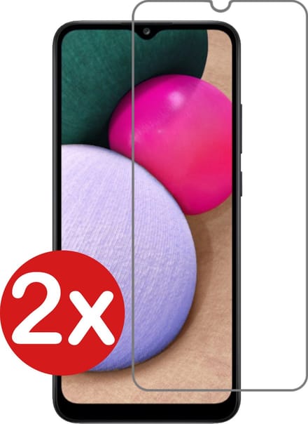 Screenprotector - 2 Stuks - Geschikt voor Samsung Galaxy A03s - Extra Sterk - Beschermglas - Gehard Glas - Tempered Glass - Screen Protector