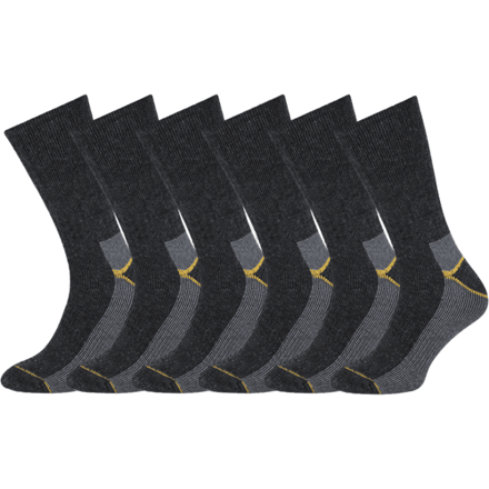 STAPP Thermosokken Heren Yellow 6-pack Antraciet Melange-43/46