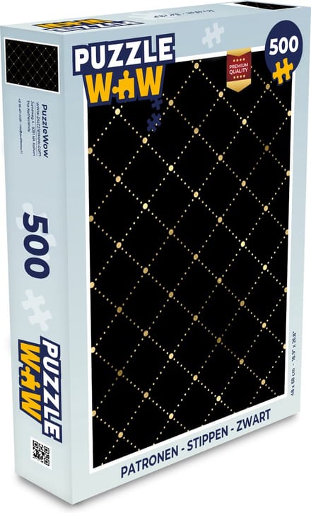 Puzzel Patronen - Stippen - Zwart - Legpuzzel - Puzzel 500 stukjes