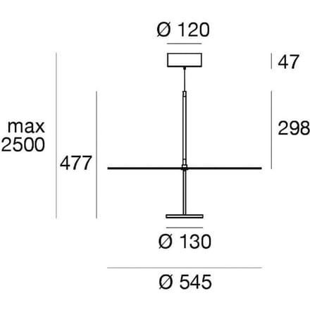 Linea Light LED hanglamp Stilo_P, wit, Ø 55 cm, IP40