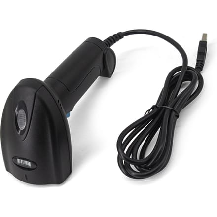 1D Barcodescanner Handheld Draadloze Barcodelezer Handmatige Trigger Auto Continue Scannen Ondersteunt Papiercode U-1 zwart