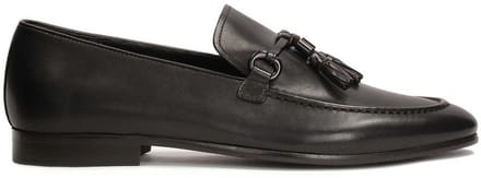 Black loafers with tassel