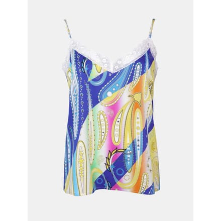 Mucho Gusto Slip top met regenboog paisley