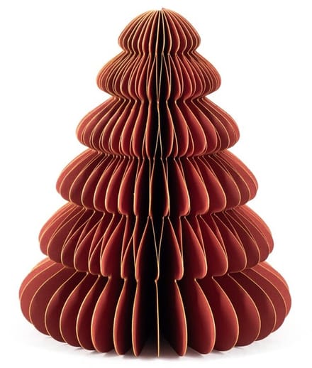 HomeBound - Papieren Kerstboom Licht Burgundy - 17cm