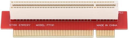 aladdien - Riser Card PCI-E Poort Multiplier - Express Splitter Adapter - 90 Graden - Geschikt voor 1U 2U Serverbehuizing - Rood bord