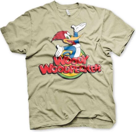 Woody Woodpecker Heren Tshirt -2XL- Classic Logo Groen